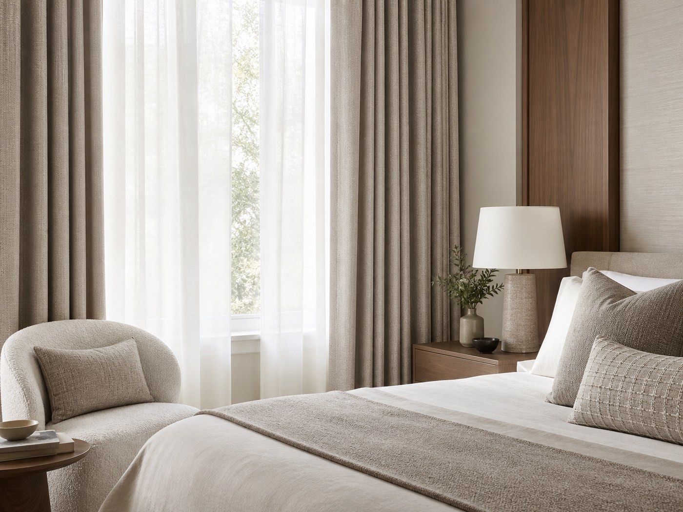 Curtain and soft furnishing scene for interior projects